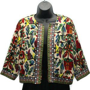 WOMEN’S MULTI-COLOR PRINT CHINESE JACKET